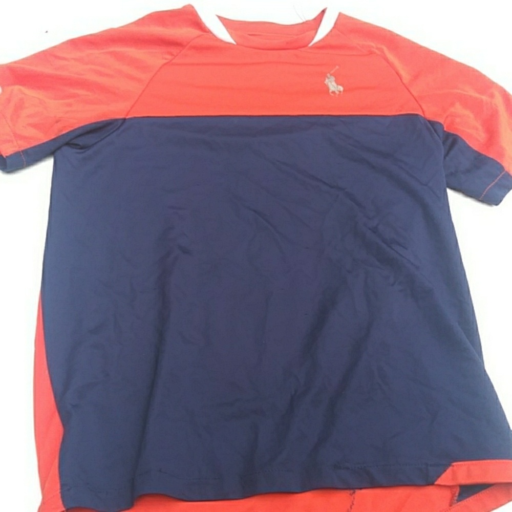 Medium orange/blue polo shirt